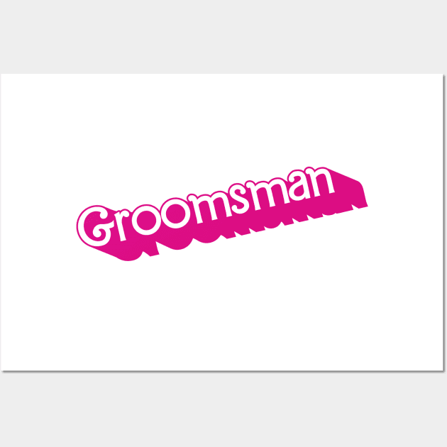 Groomsman Barbie logo Wall Art by byb